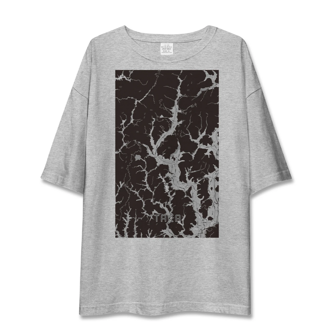 【多可(兵庫県)】地図柄ビッグシルエットTシャツ