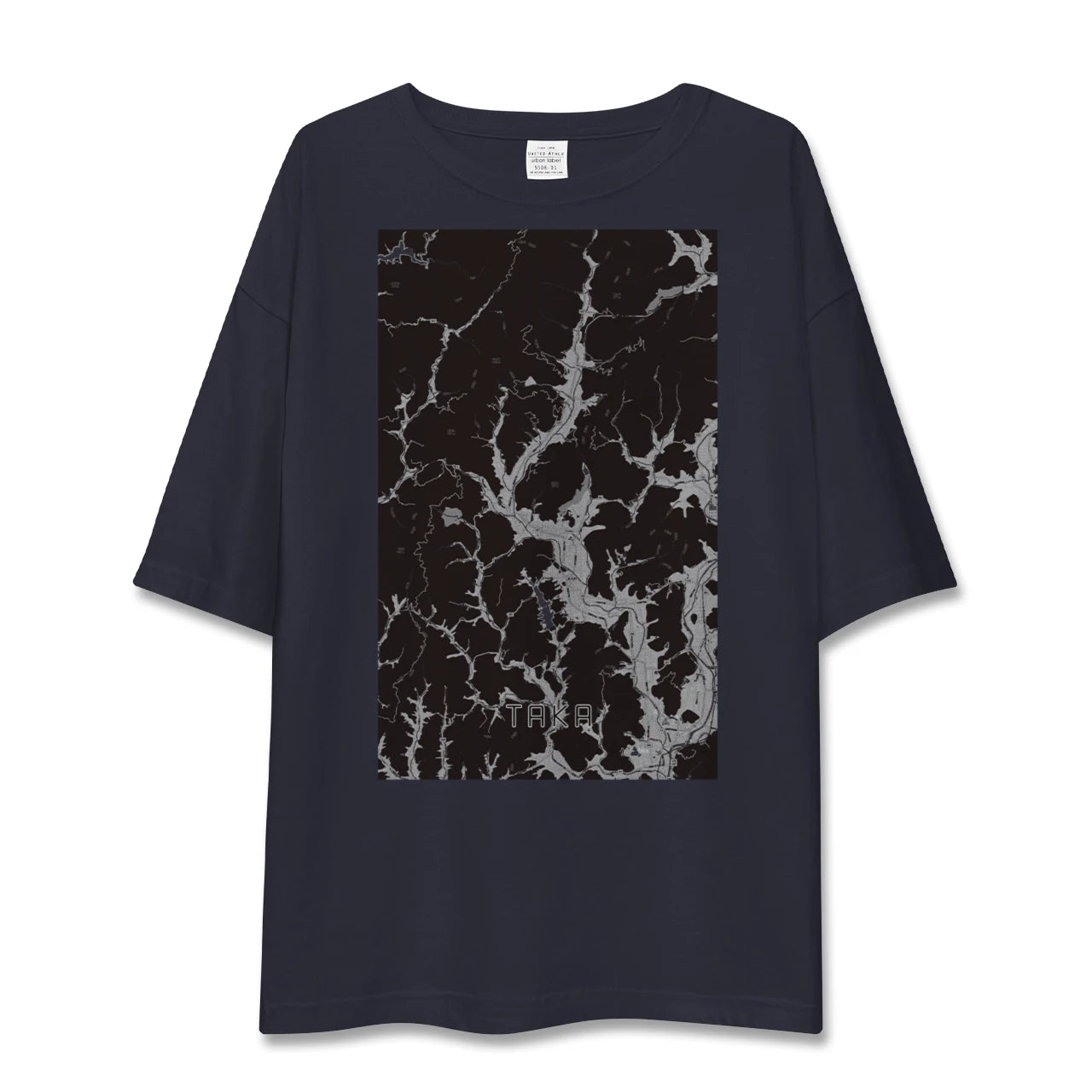 【多可(兵庫県)】地図柄ビッグシルエットTシャツ