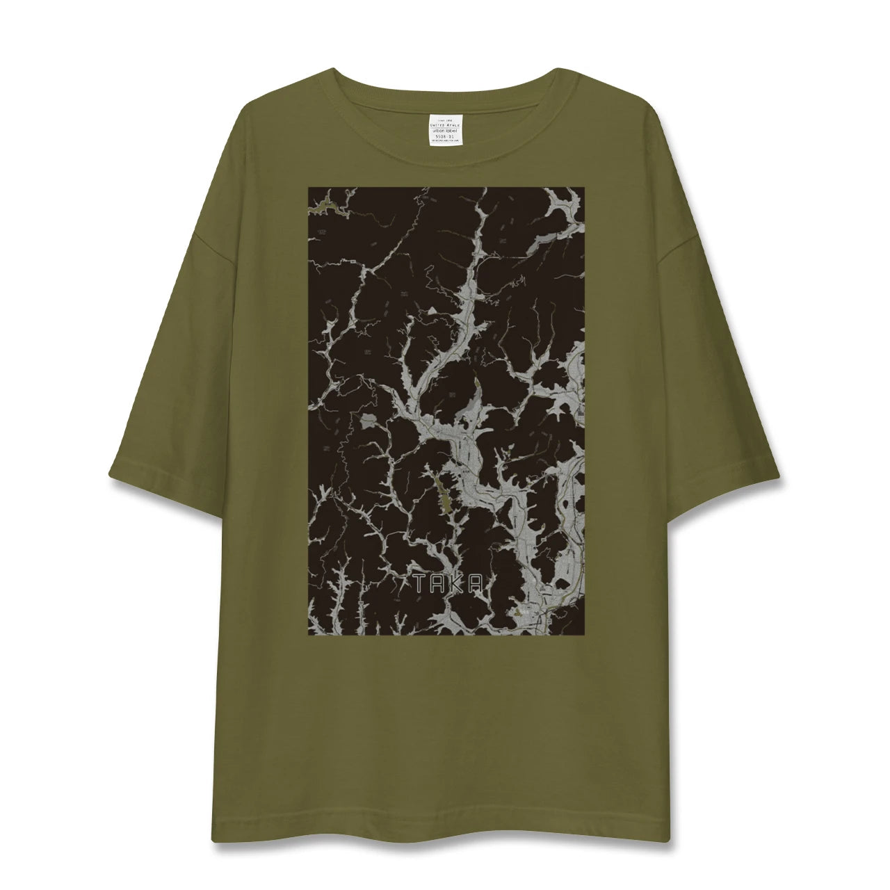 【多可(兵庫県)】地図柄ビッグシルエットTシャツ