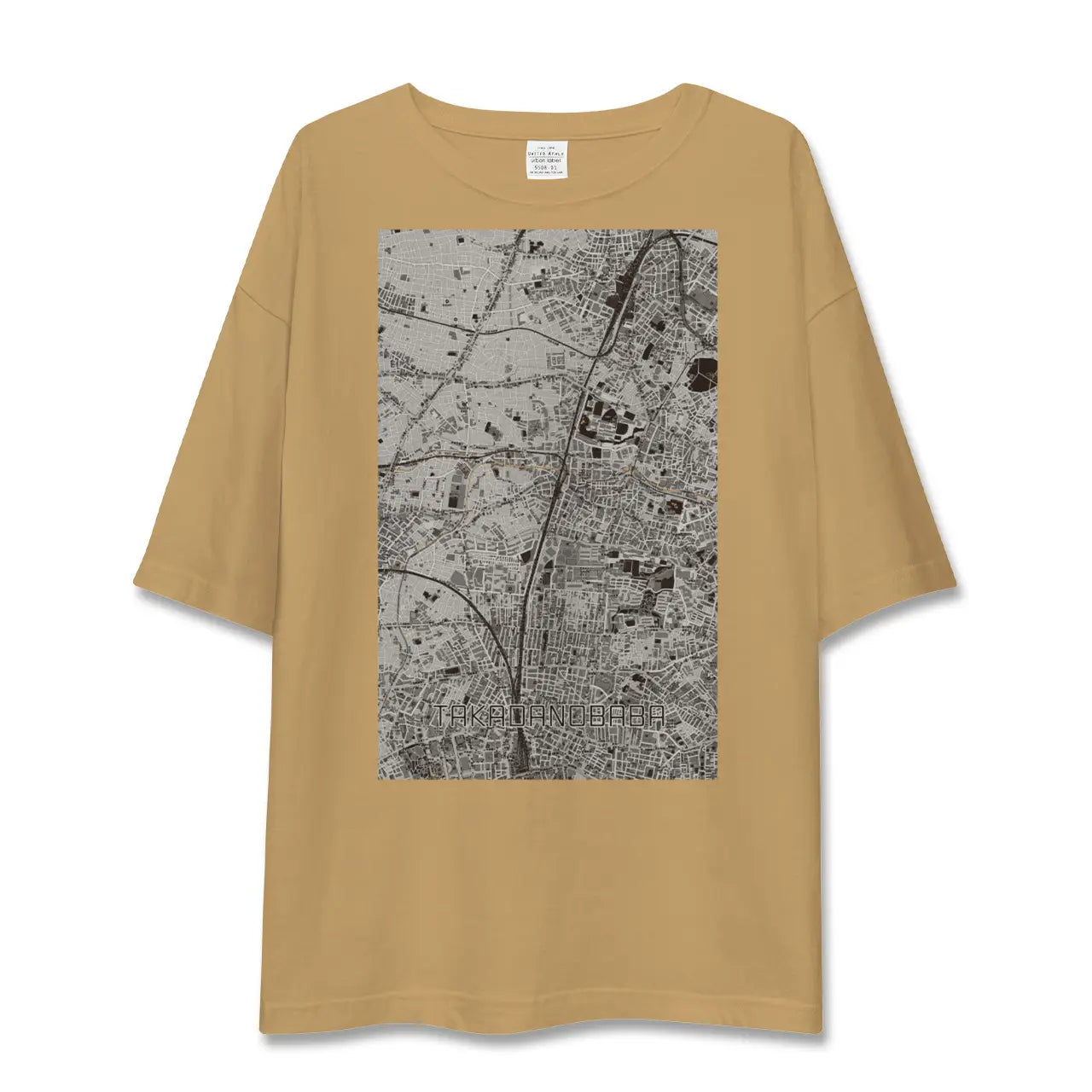 【高田馬場(東京都)】地図柄ビッグシルエットTシャツ