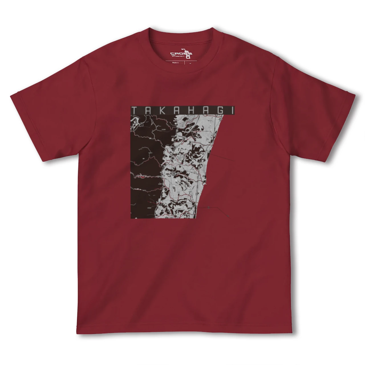 【高萩(茨城県)】地図柄ヘビーウェイトTシャツ