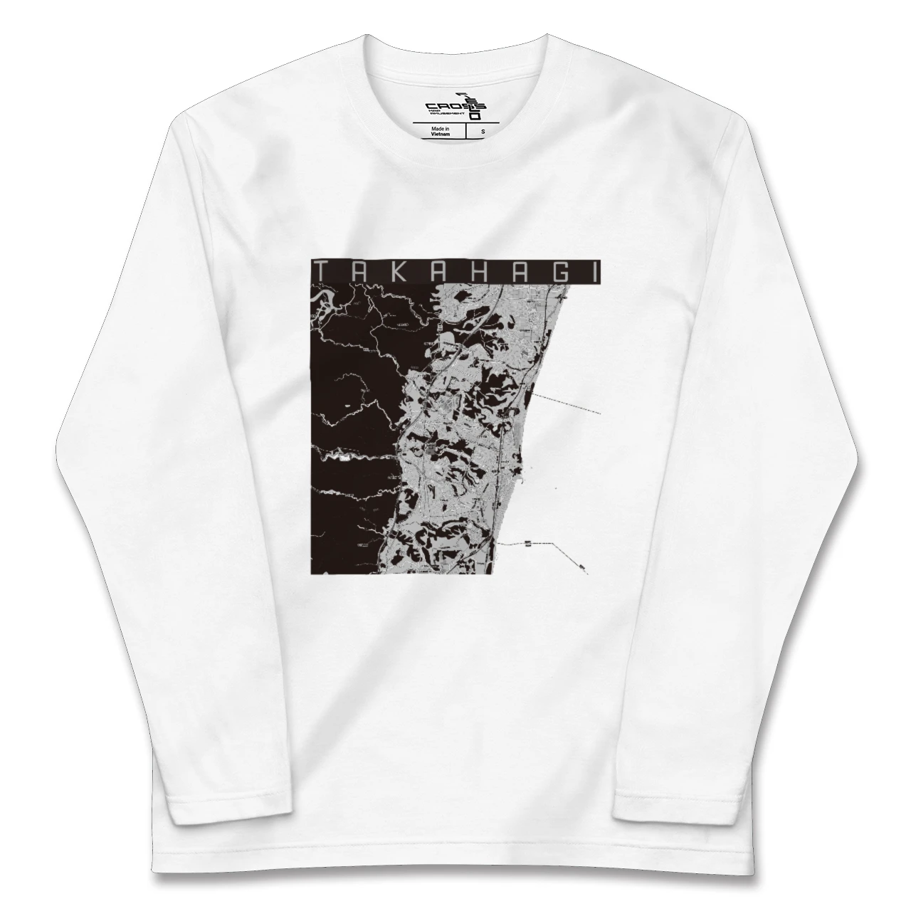 【高萩(茨城県)】地図柄ロングスリーブTシャツ