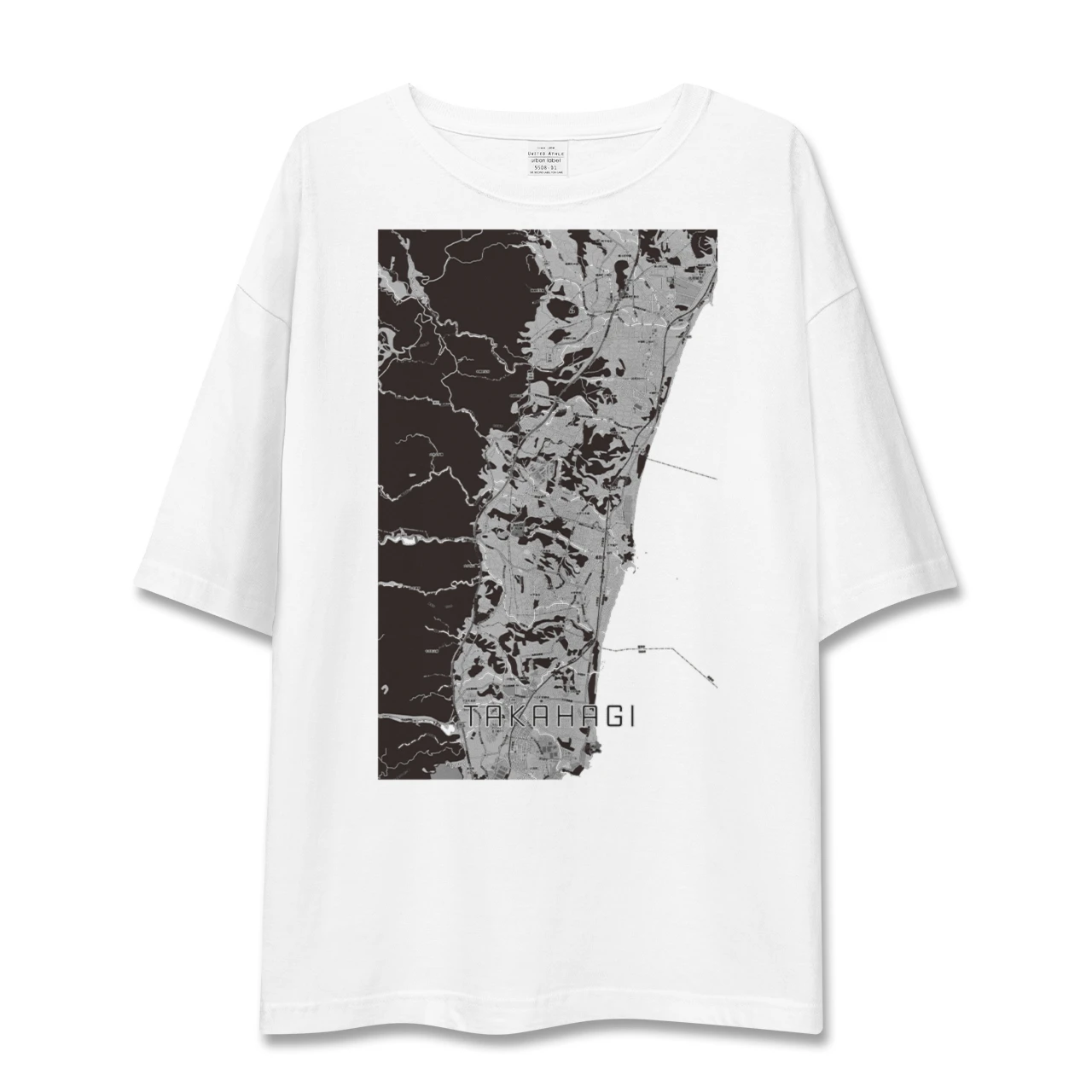 【高萩(茨城県)】地図柄ビッグシルエットTシャツ
