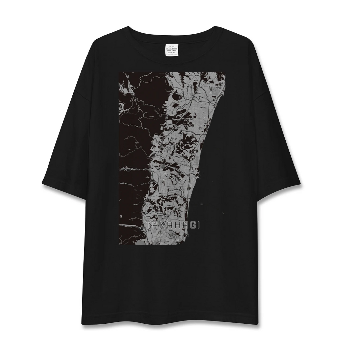 【高萩(茨城県)】地図柄ビッグシルエットTシャツ
