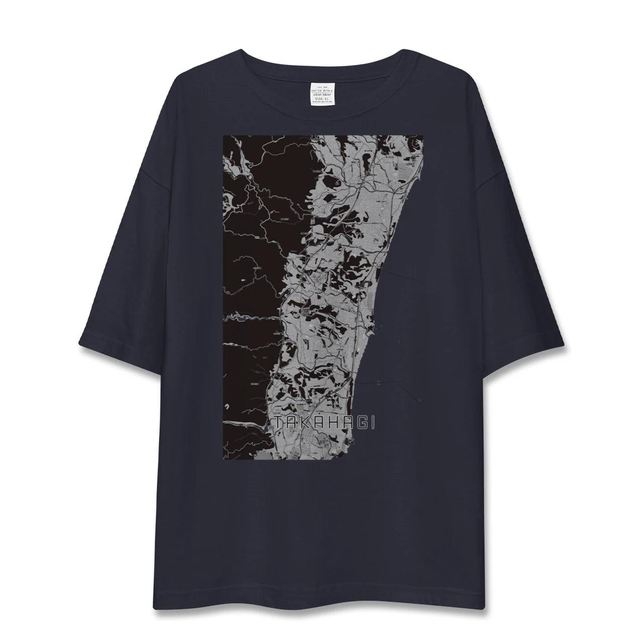 【高萩(茨城県)】地図柄ビッグシルエットTシャツ