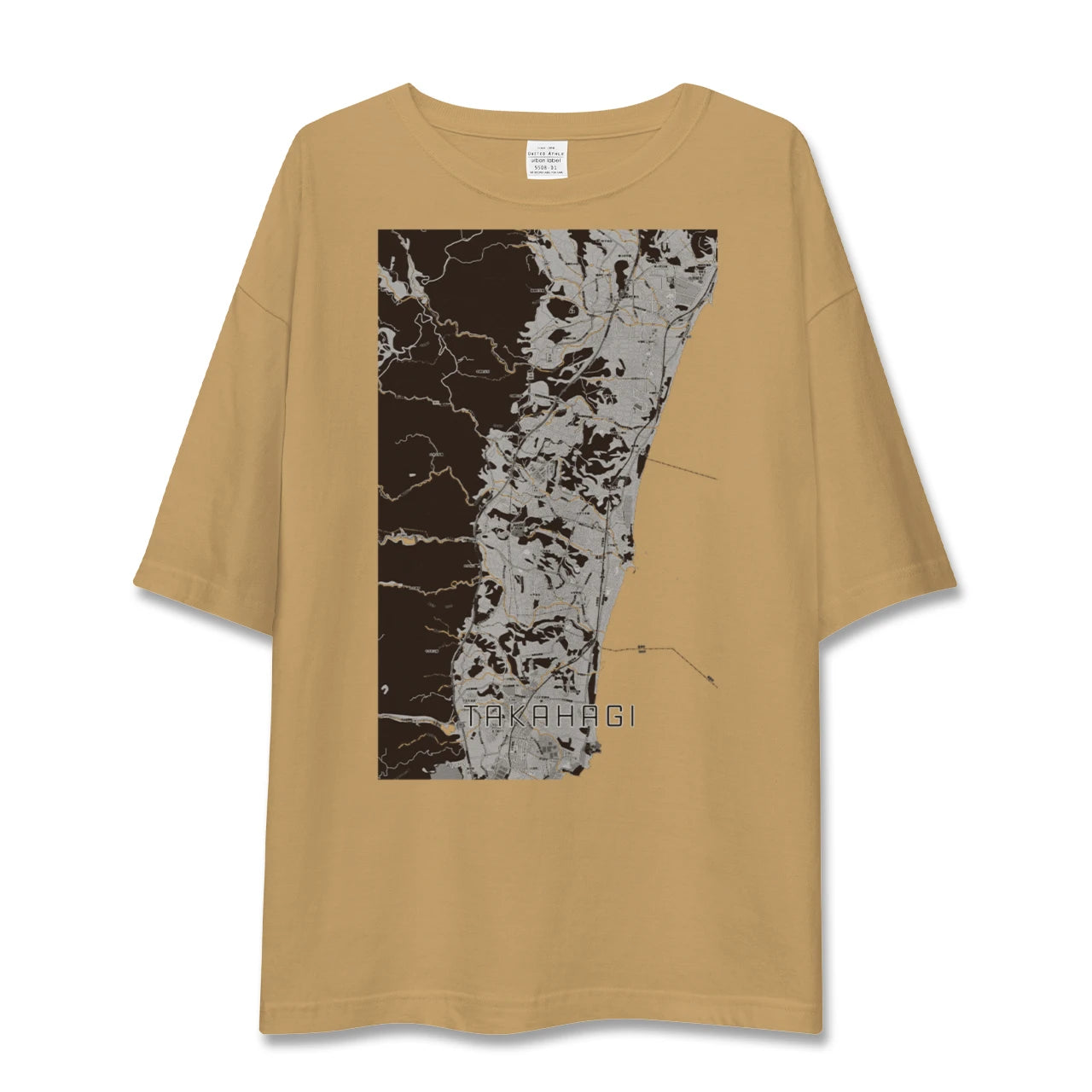 【高萩(茨城県)】地図柄ビッグシルエットTシャツ