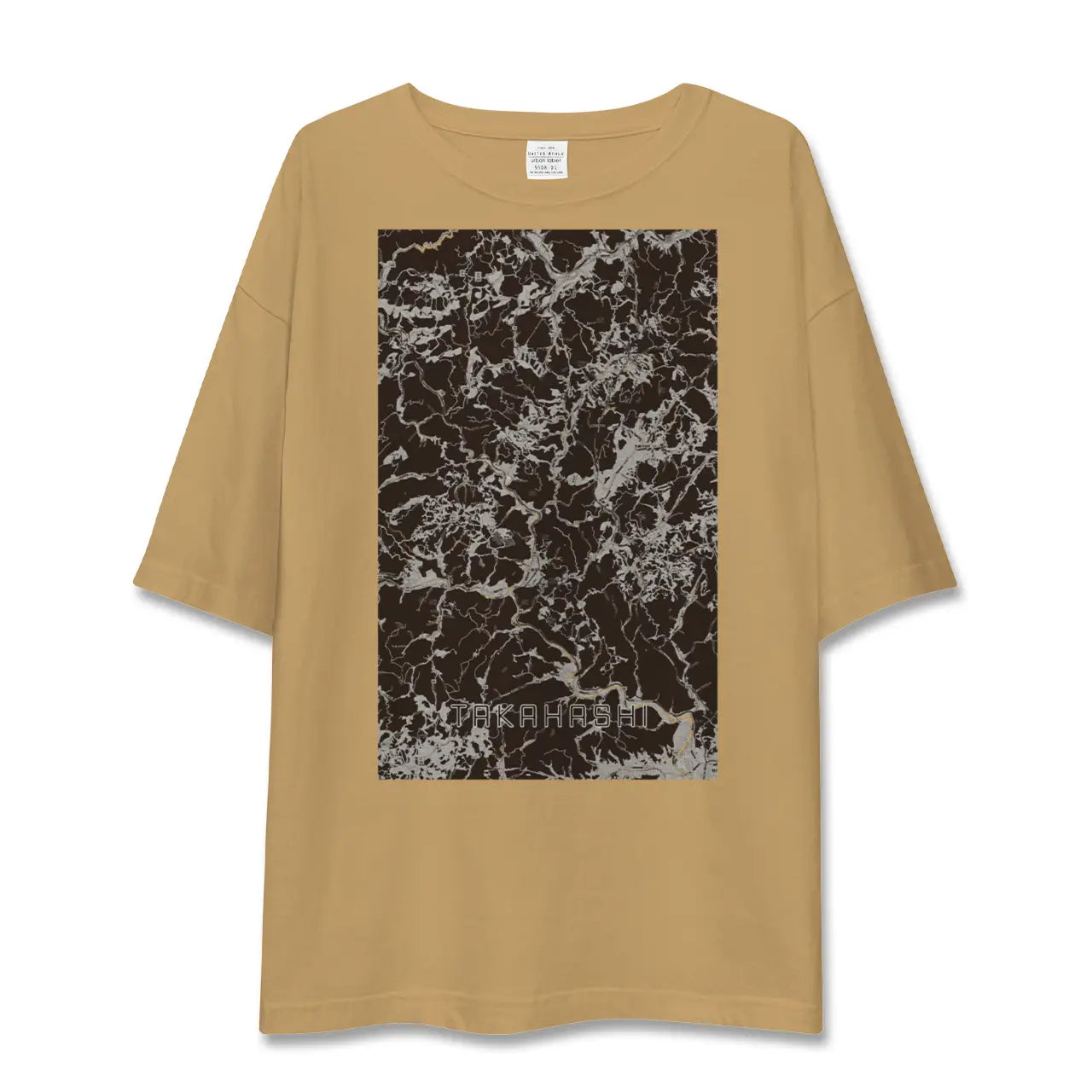 【高梁(岡山県)】地図柄ビッグシルエットTシャツ