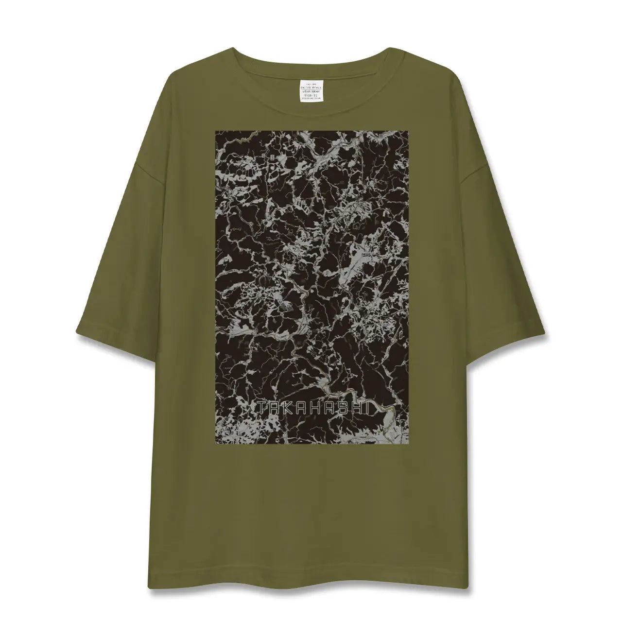 【高梁(岡山県)】地図柄ビッグシルエットTシャツ