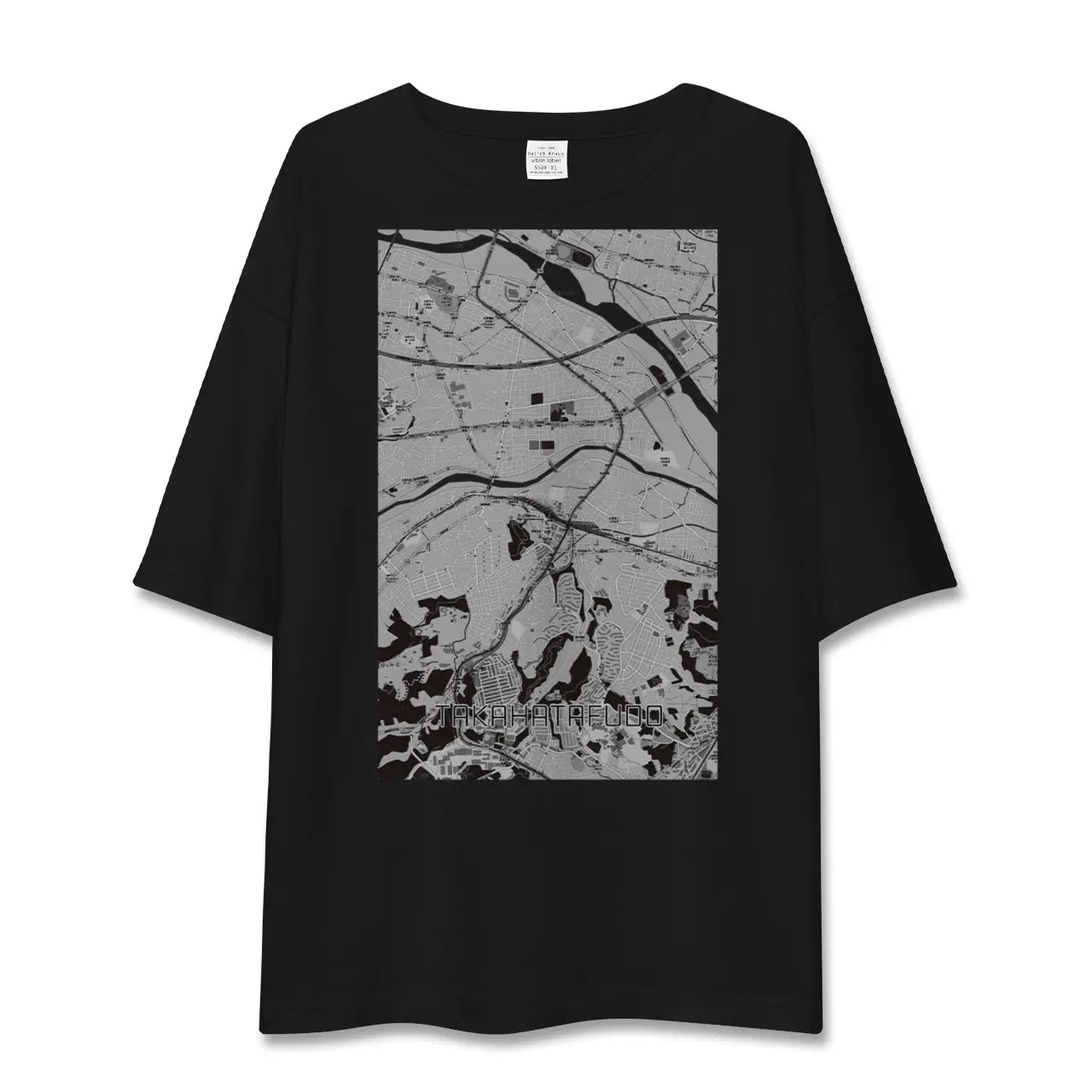 【高幡不動(東京都)】地図柄ビッグシルエットTシャツ