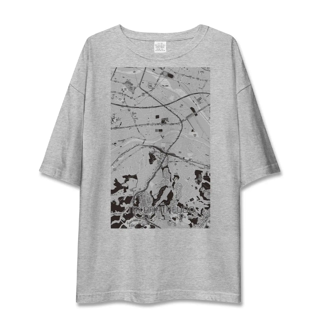 【高幡不動(東京都)】地図柄ビッグシルエットTシャツ