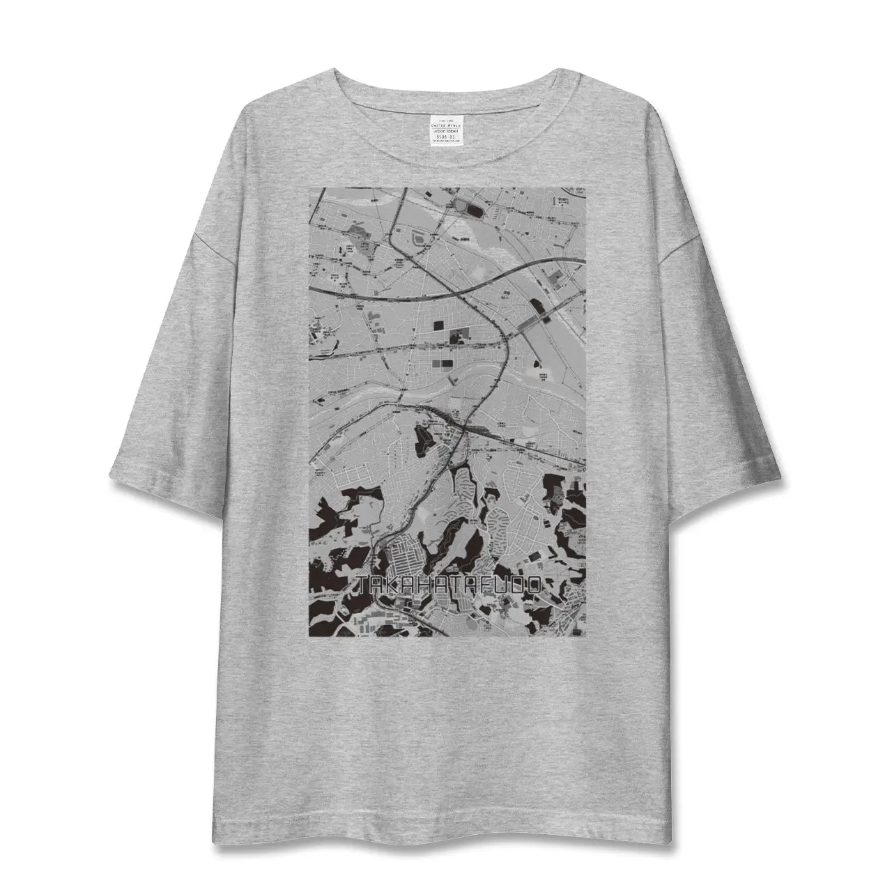 【高幡不動(東京都)】地図柄ビッグシルエットTシャツ
