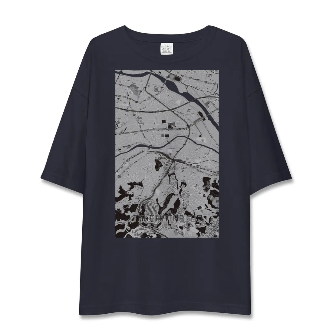 【高幡不動(東京都)】地図柄ビッグシルエットTシャツ