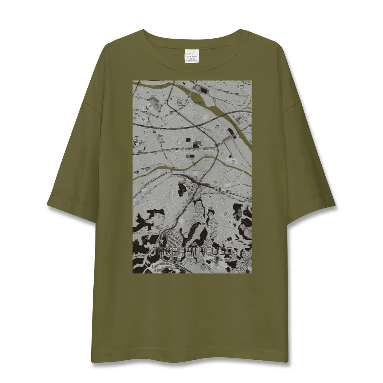 【高幡不動(東京都)】地図柄ビッグシルエットTシャツ