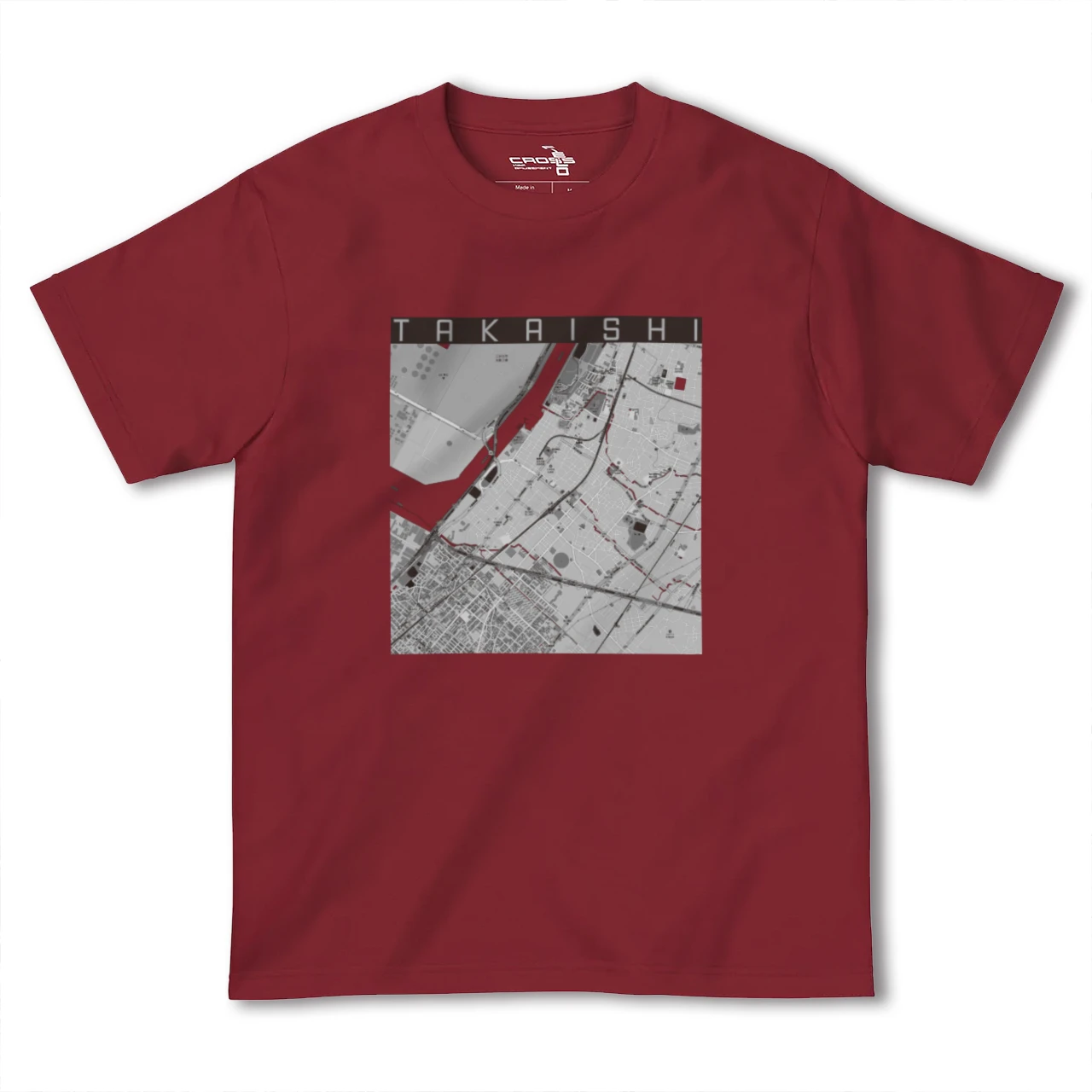 【高石(大阪府)】地図柄ヘビーウェイトTシャツ