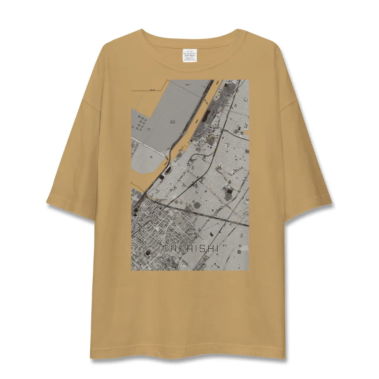 【高石(大阪府)】地図柄ビッグシルエットTシャツ