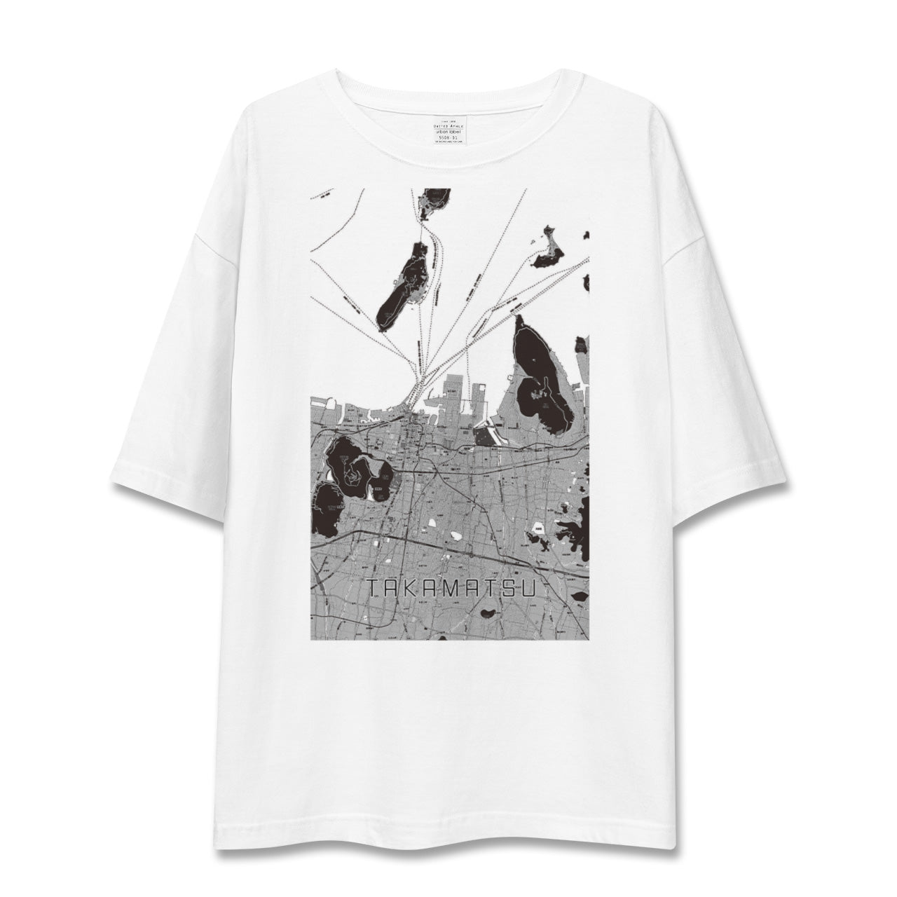 【高松(香川県)】地図柄ビッグシルエットTシャツ