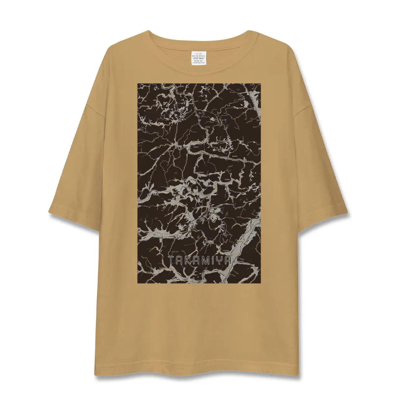 【高宮(広島県)】地図柄ビッグシルエットTシャツ