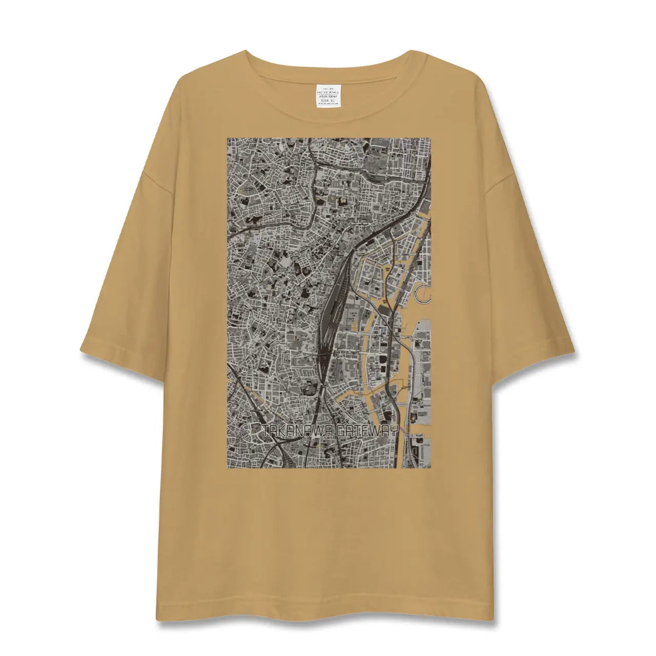【高輪ゲートウェイ(東京都)】地図柄ビッグシルエットTシャツ
