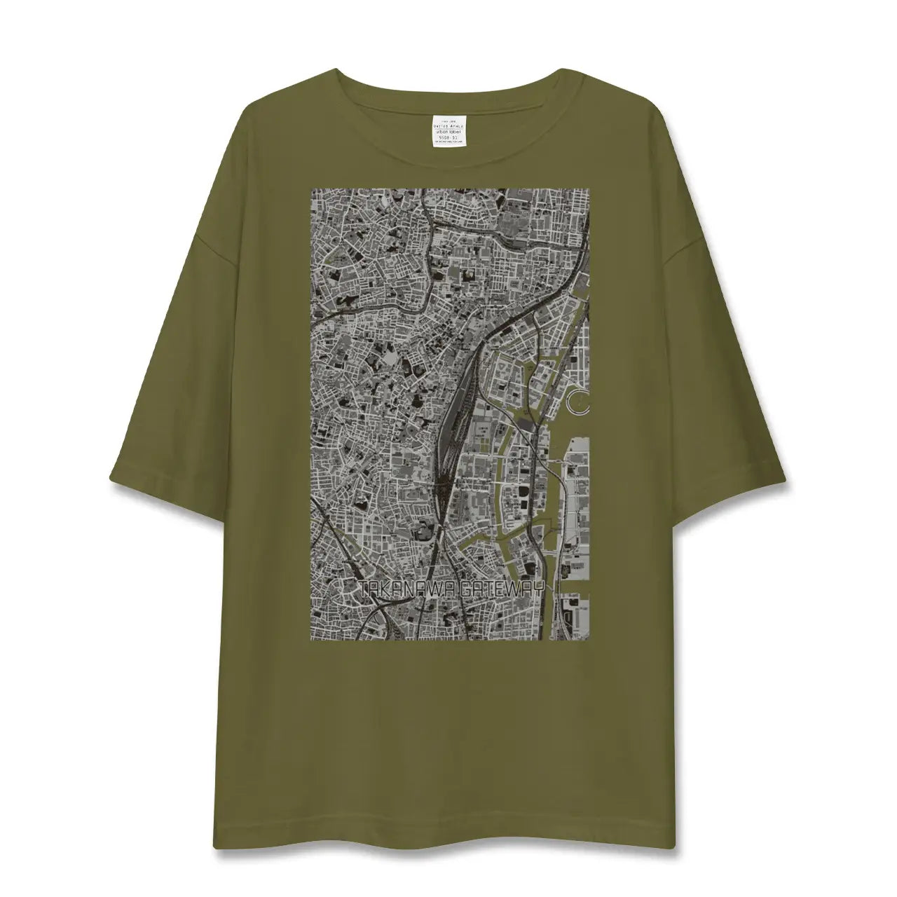 【高輪ゲートウェイ(東京都)】地図柄ビッグシルエットTシャツ