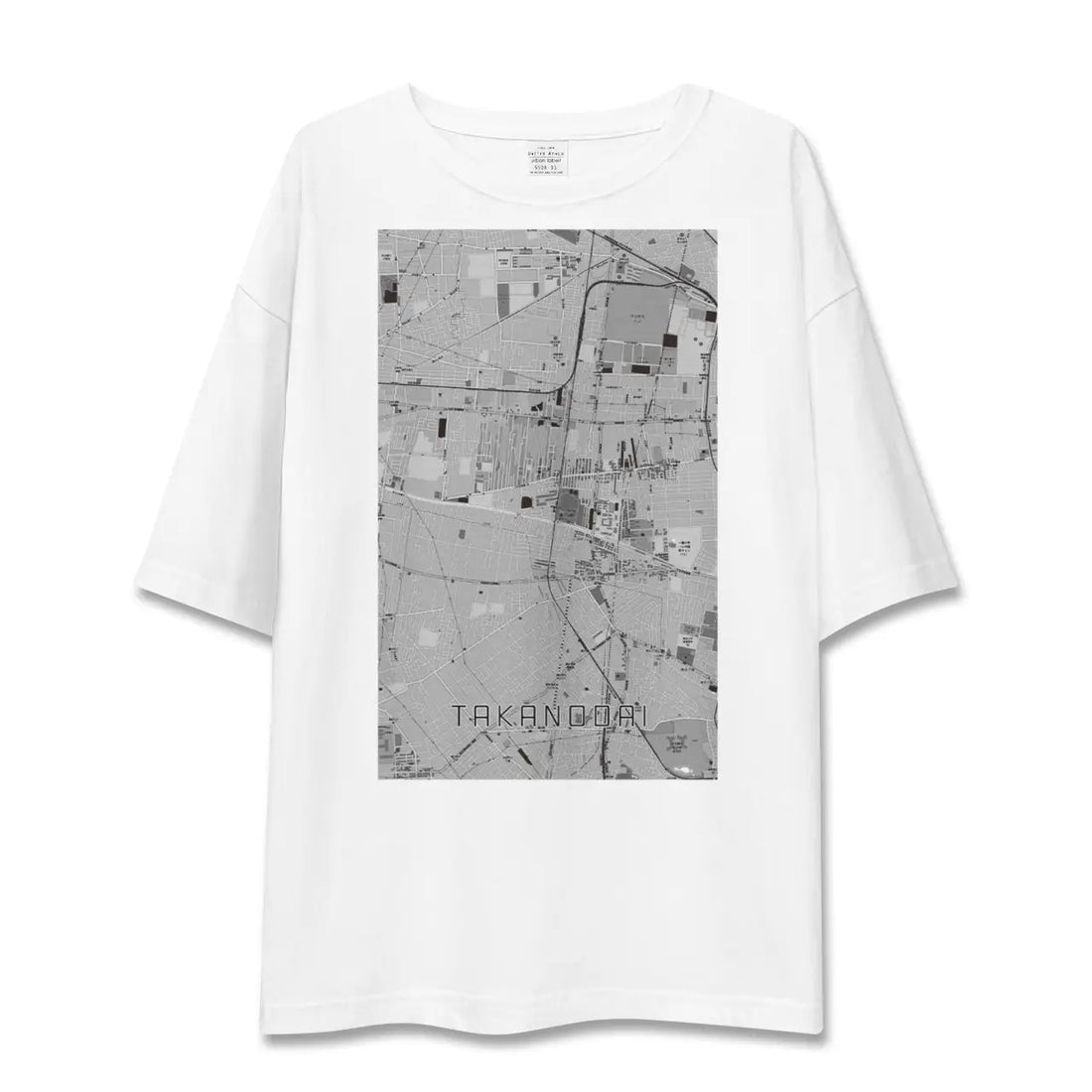 【鷹の台(東京都)】地図柄ビッグシルエットTシャツ