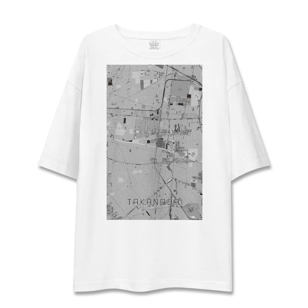 【鷹の台(東京都)】地図柄ビッグシルエットTシャツ