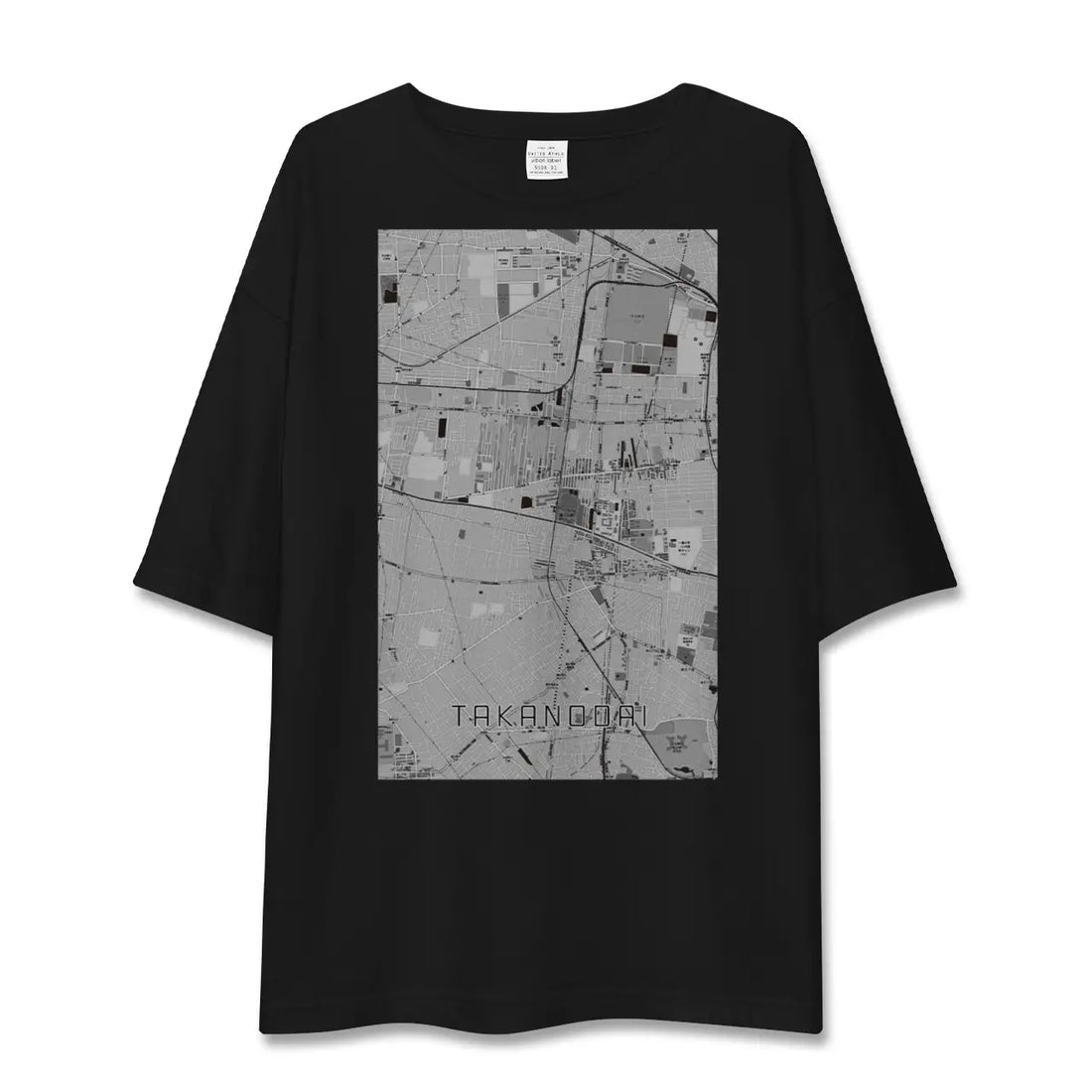 【鷹の台(東京都)】地図柄ビッグシルエットTシャツ