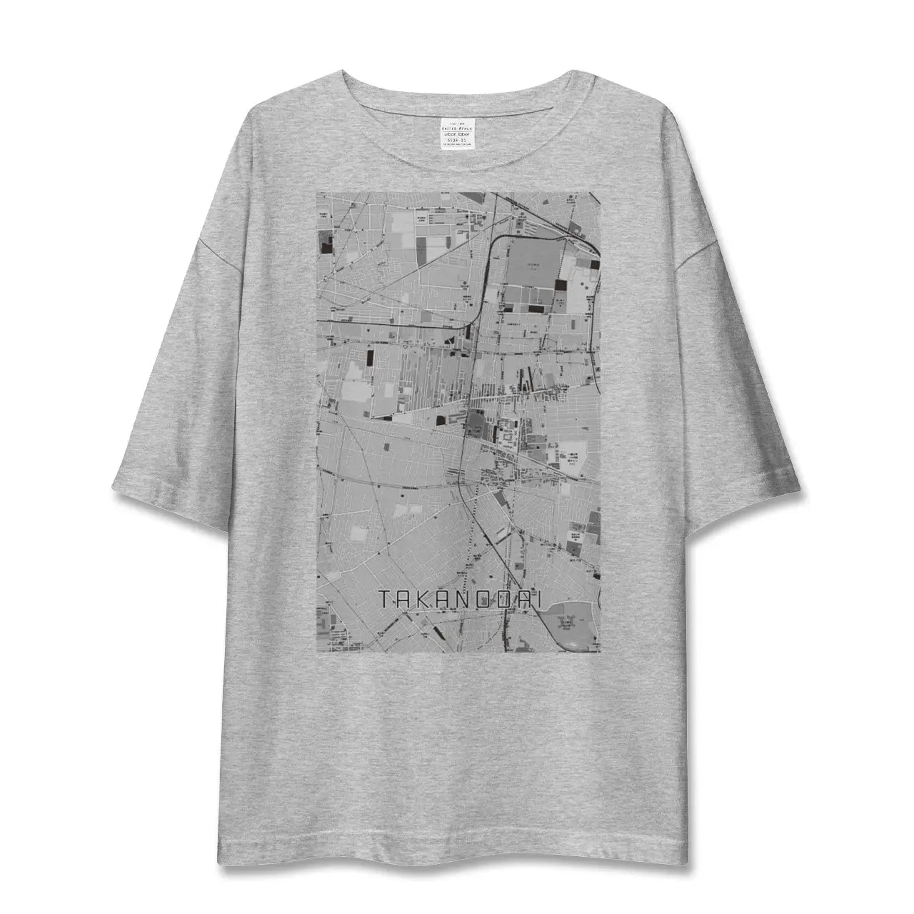 【鷹の台(東京都)】地図柄ビッグシルエットTシャツ