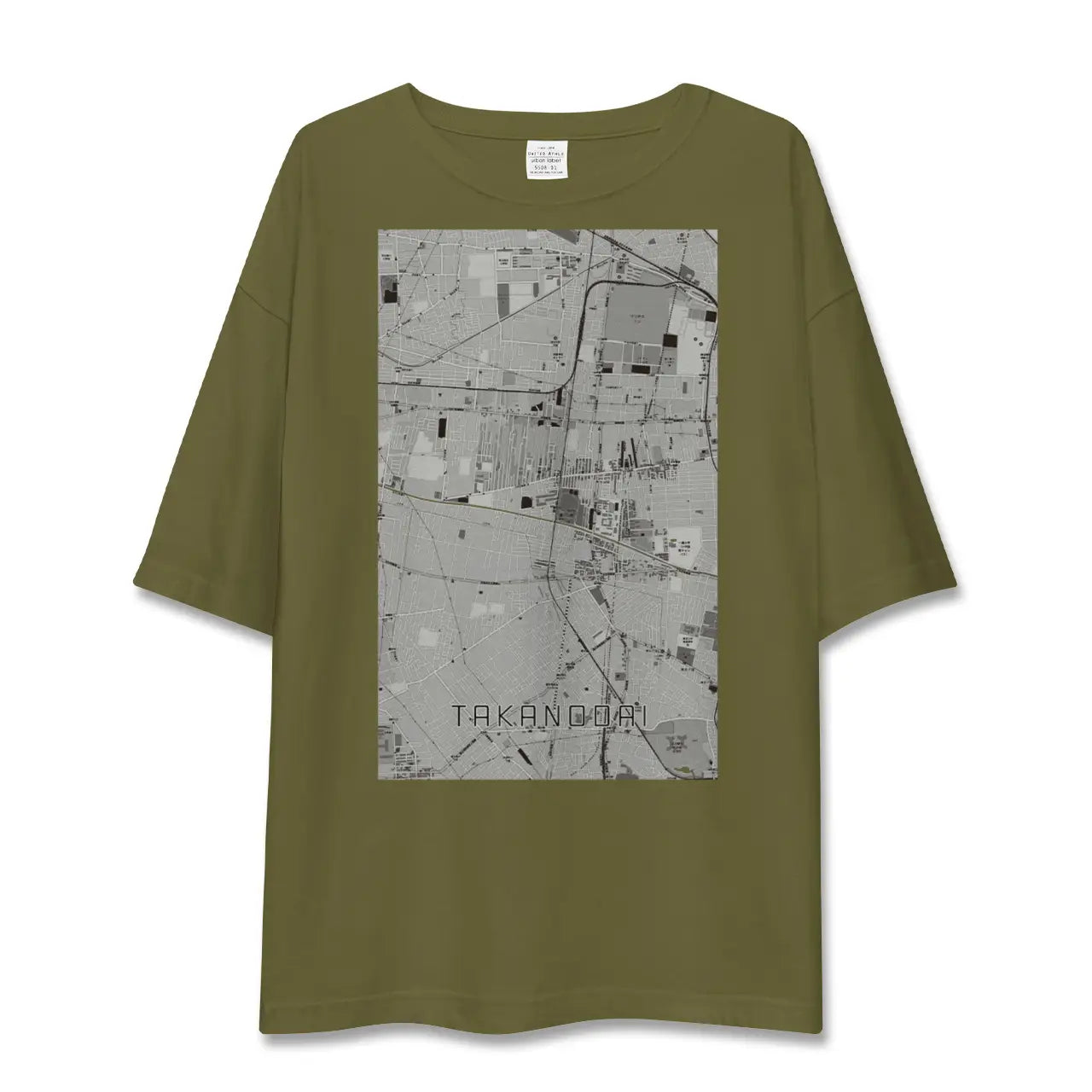【鷹の台(東京都)】地図柄ビッグシルエットTシャツ