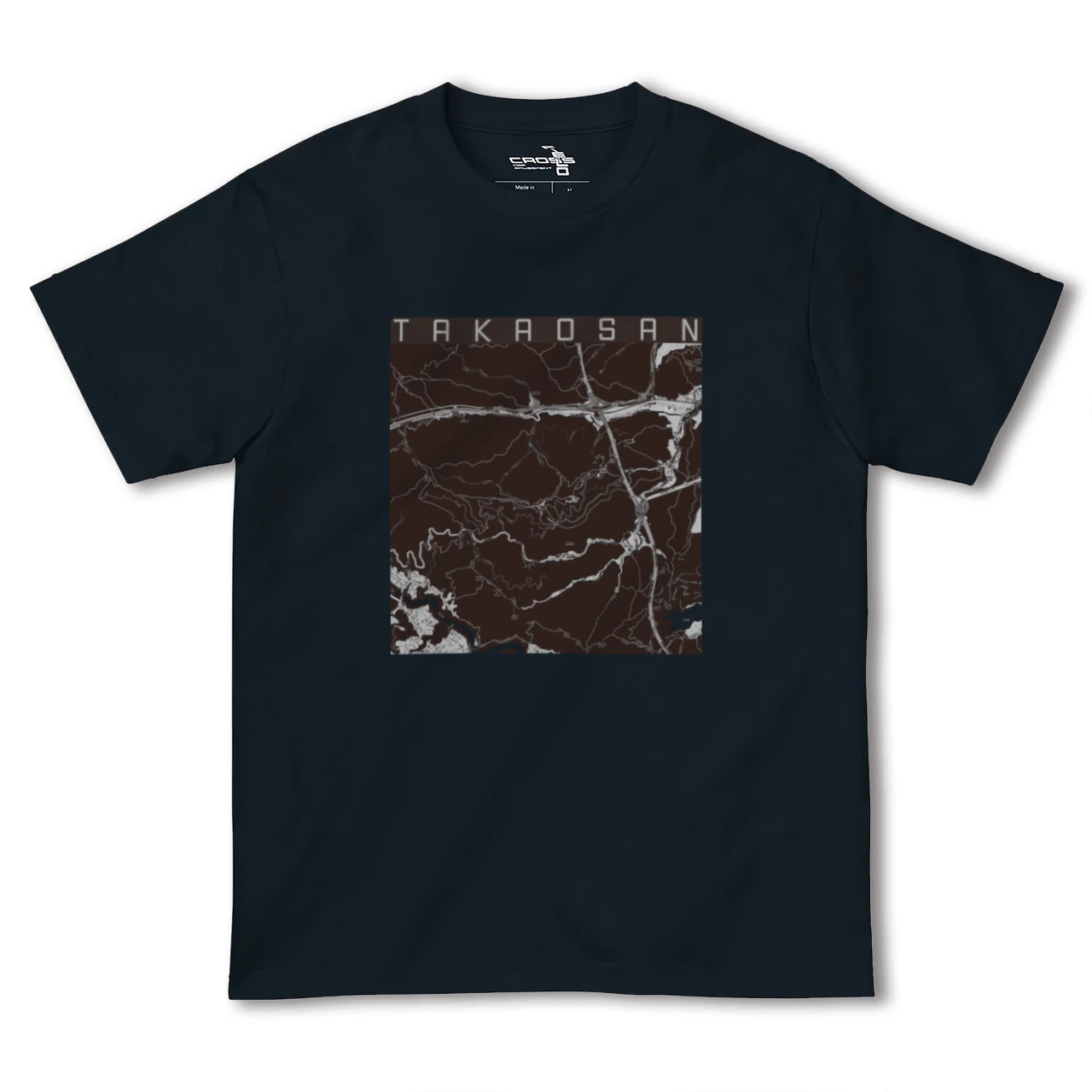 【高尾山(東京都)】地図柄ヘビーウェイトTシャツ