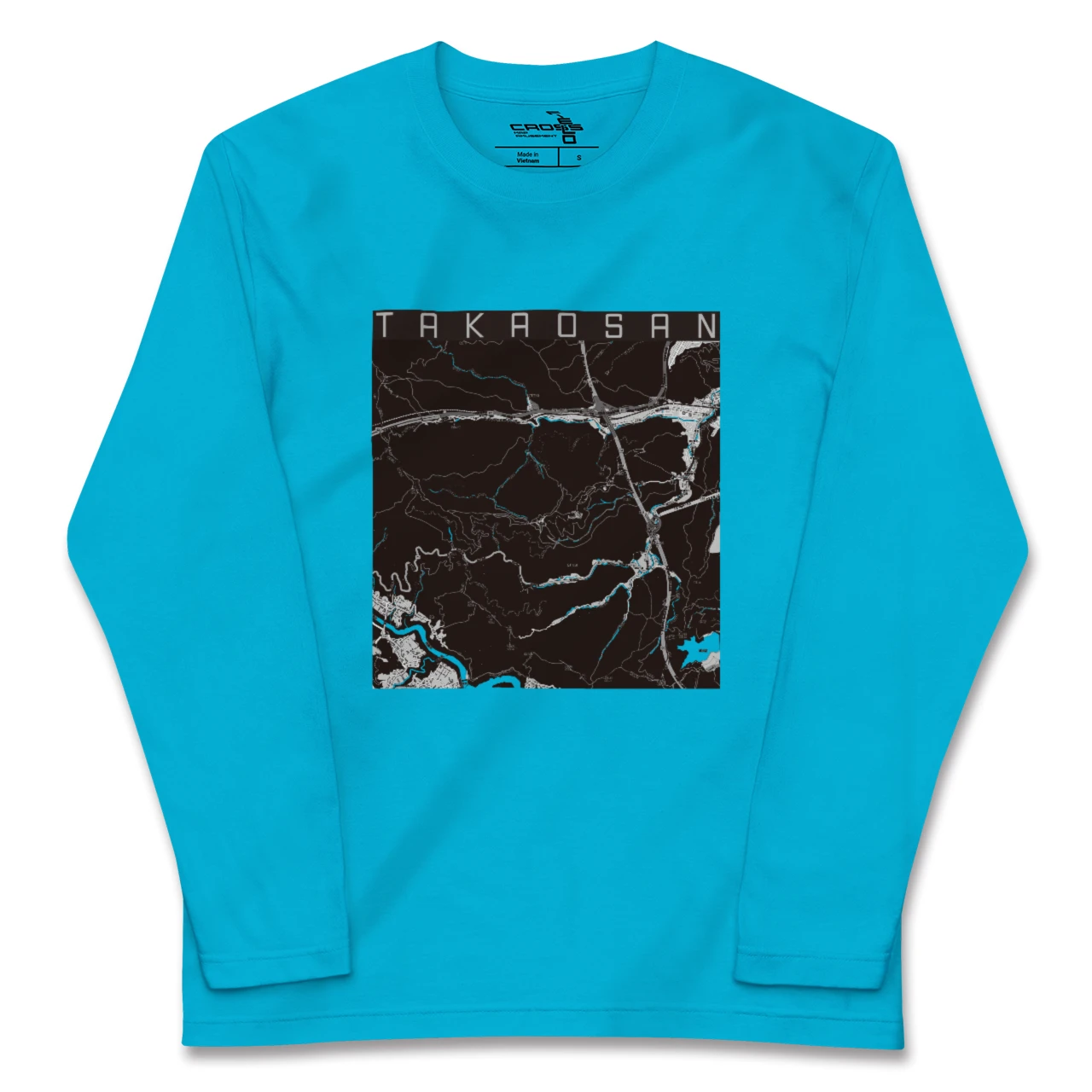 【高尾山(東京都)】地図柄ロングスリーブTシャツ
