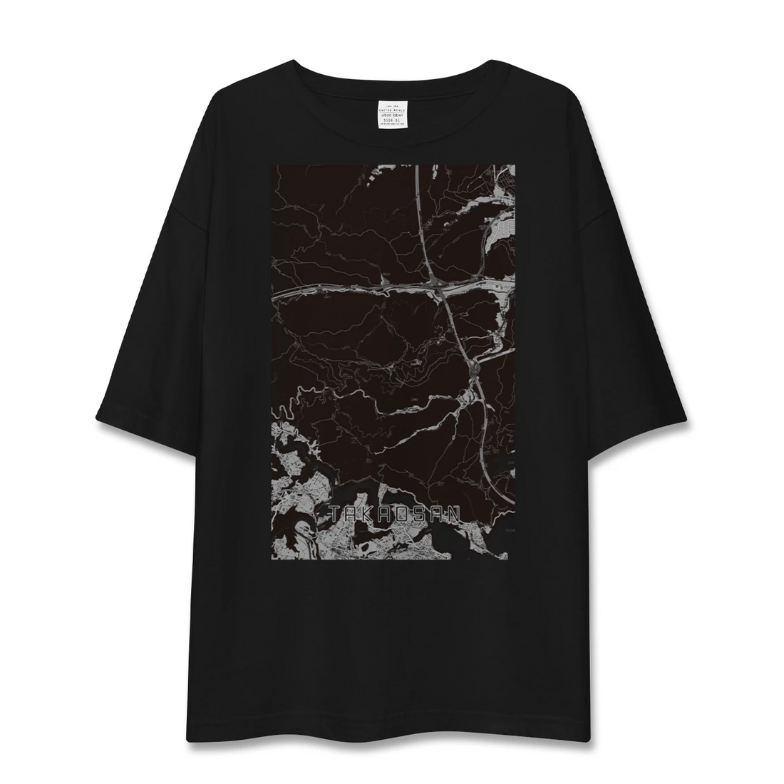 【高尾山(東京都)】地図柄ビッグシルエットTシャツ