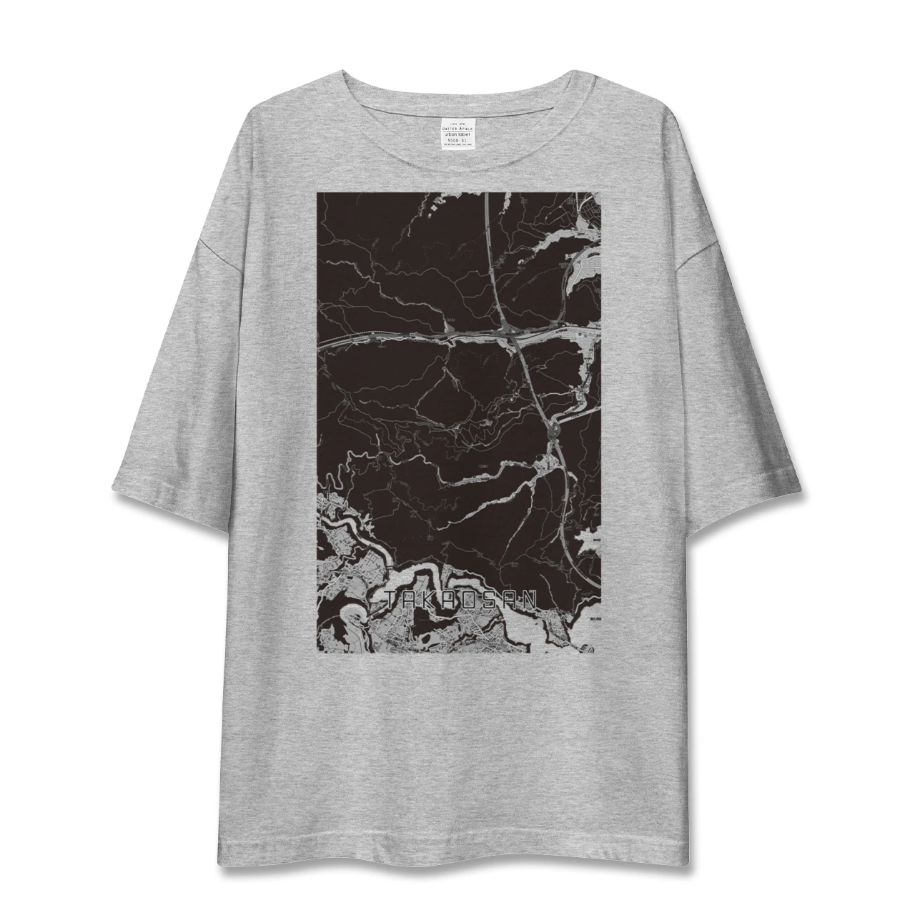 【高尾山(東京都)】地図柄ビッグシルエットTシャツ