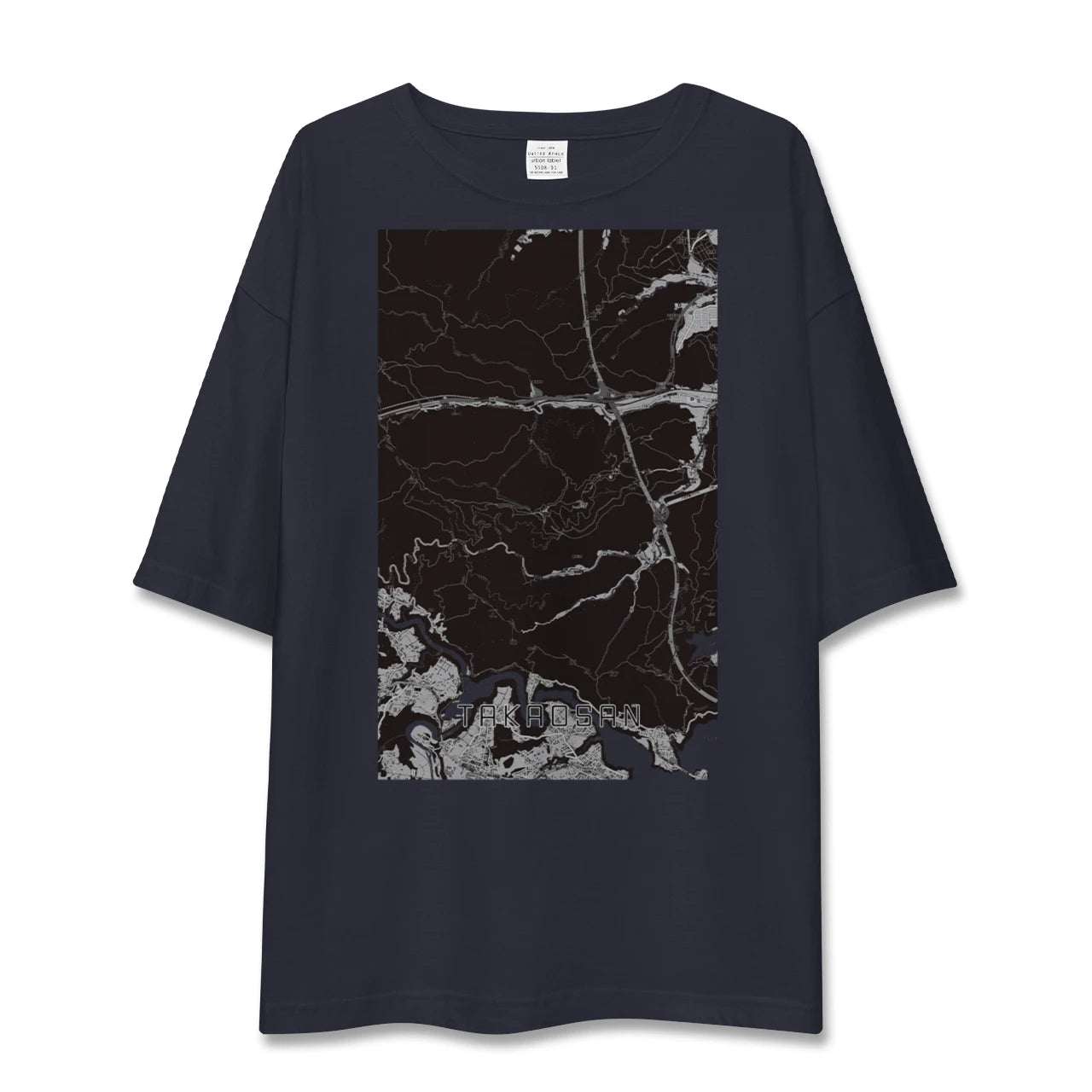 【高尾山(東京都)】地図柄ビッグシルエットTシャツ