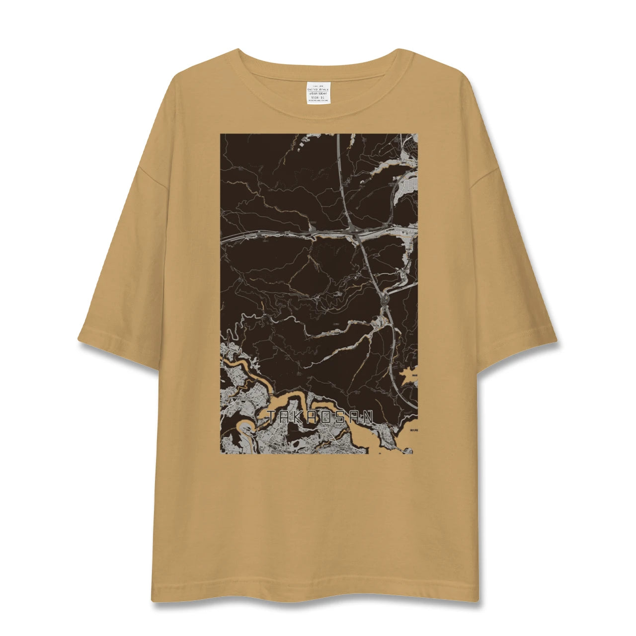 【高尾山(東京都)】地図柄ビッグシルエットTシャツ