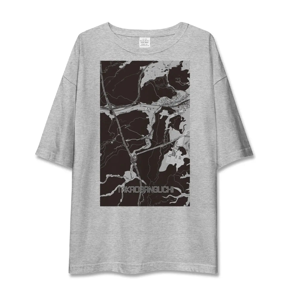 【高尾山口(東京都)】地図柄ビッグシルエットTシャツ