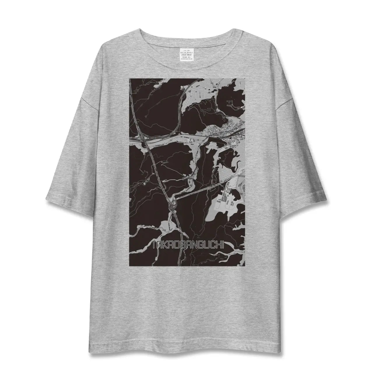 【高尾山口(東京都)】地図柄ビッグシルエットTシャツ