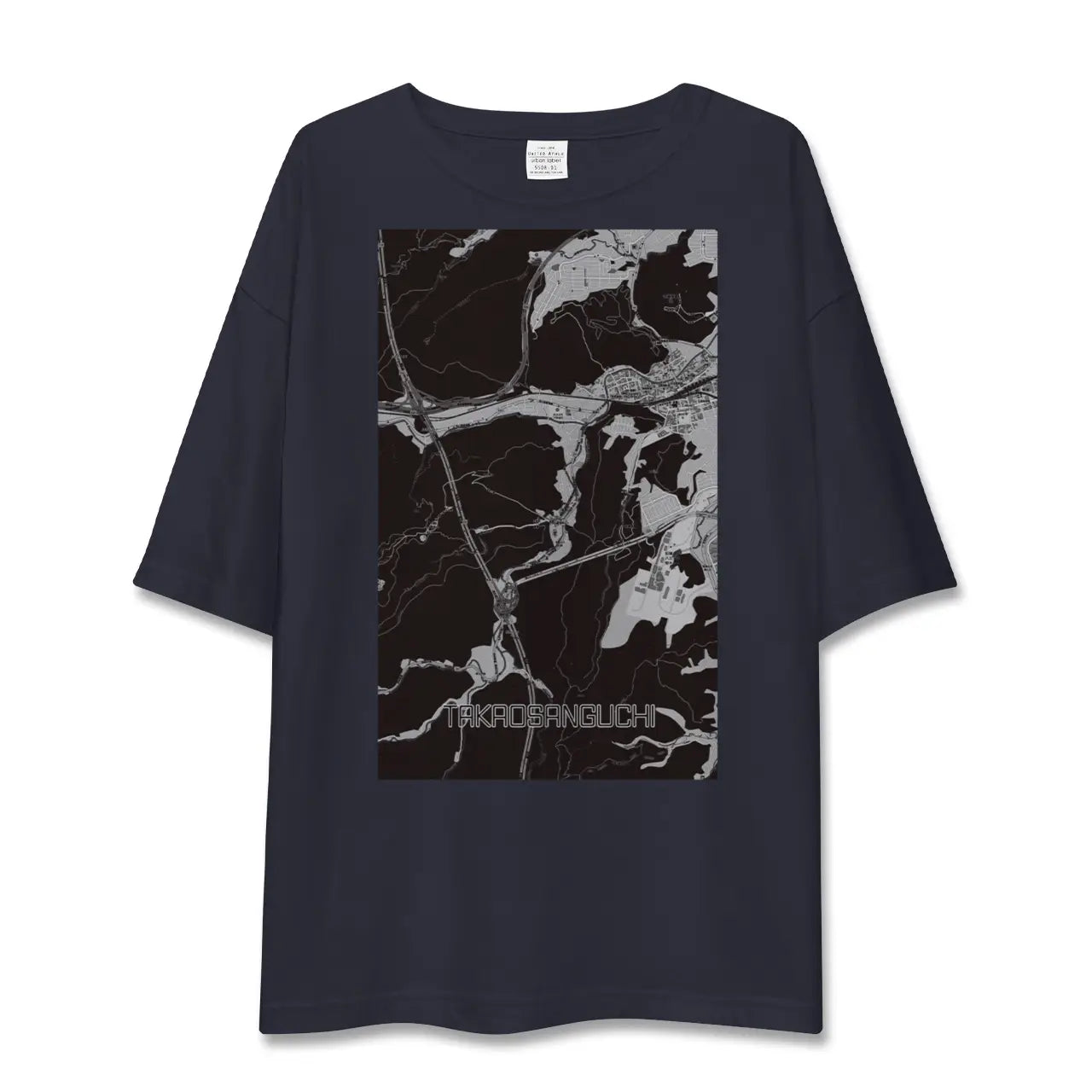 【高尾山口(東京都)】地図柄ビッグシルエットTシャツ