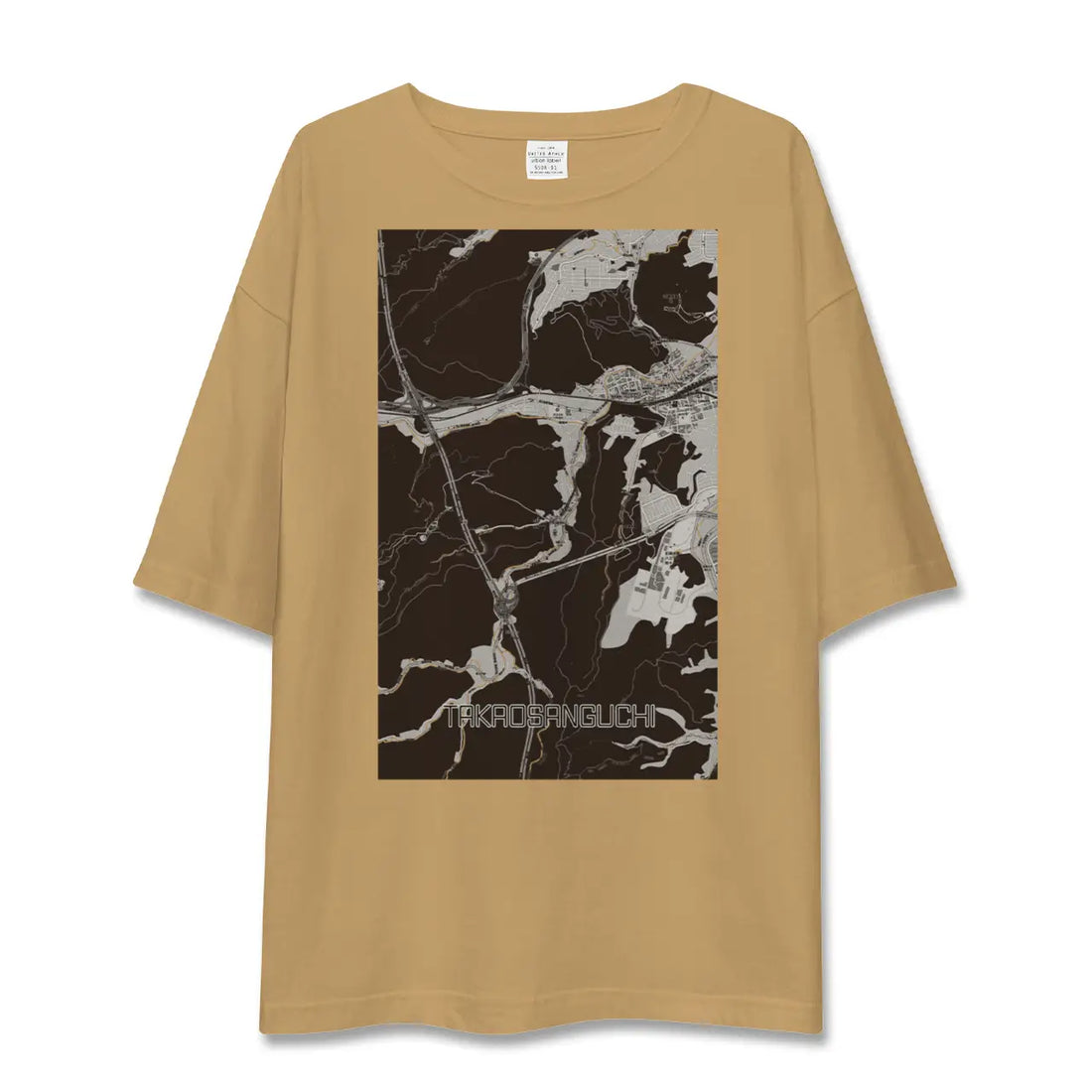 【高尾山口(東京都)】地図柄ビッグシルエットTシャツ