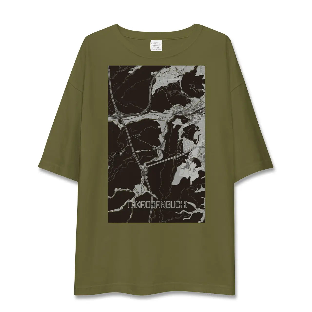 【高尾山口(東京都)】地図柄ビッグシルエットTシャツ