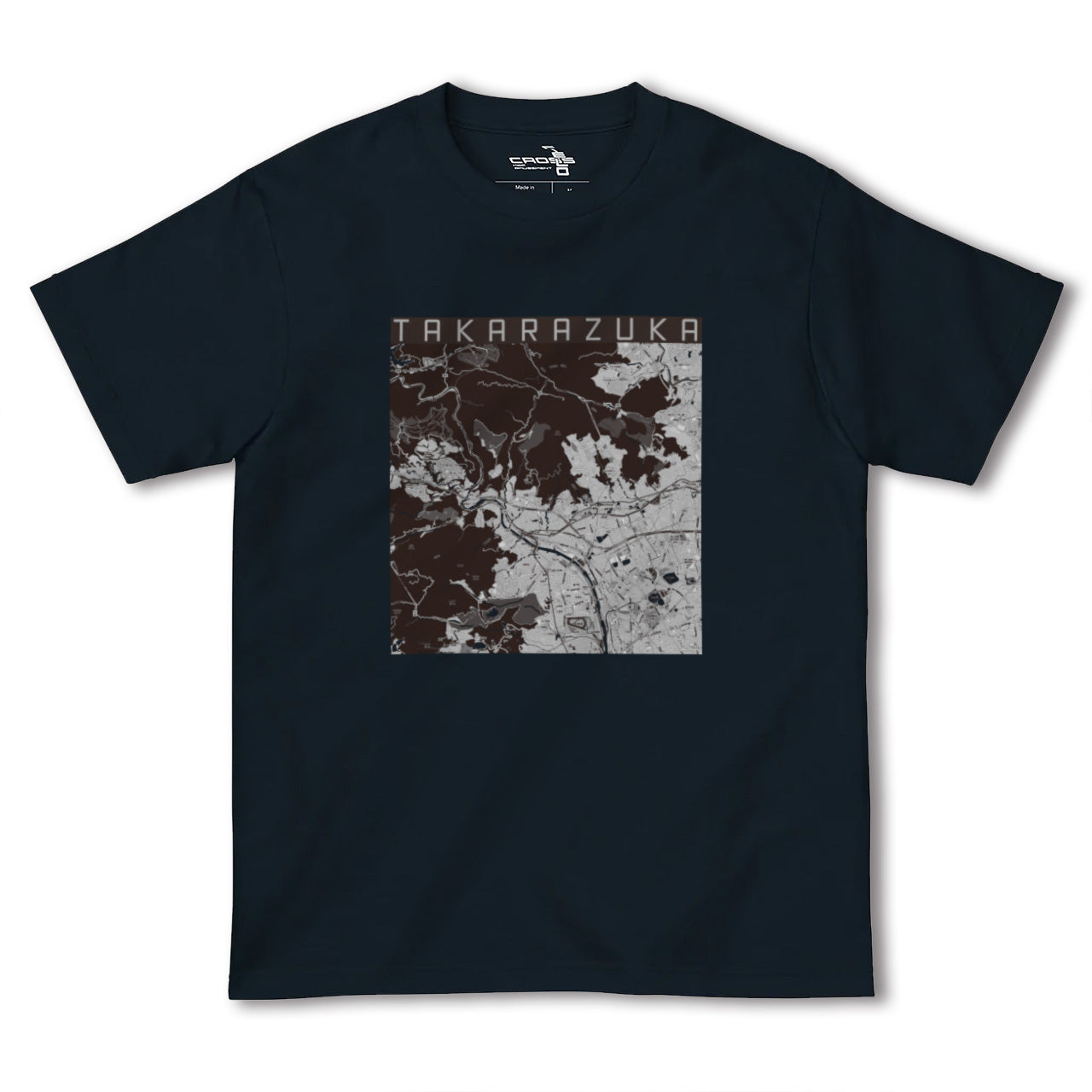 【宝塚(兵庫県)】地図柄ヘビーウェイトTシャツ