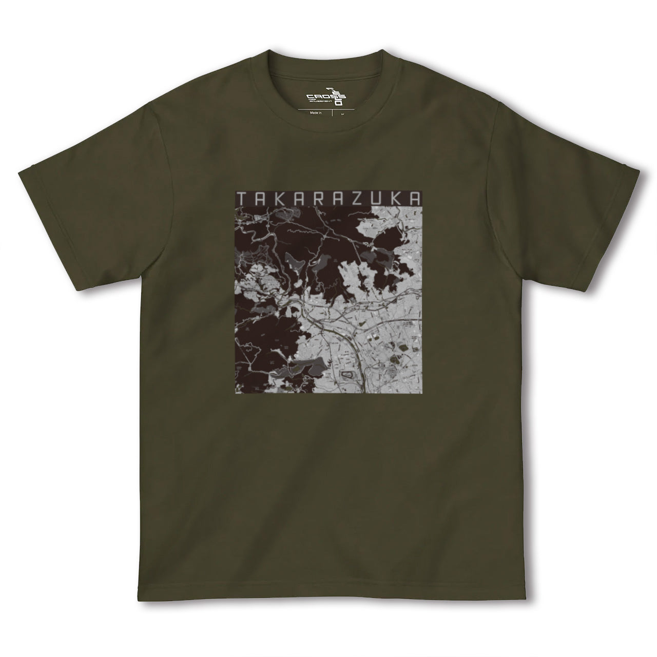 【宝塚(兵庫県)】地図柄ヘビーウェイトTシャツ