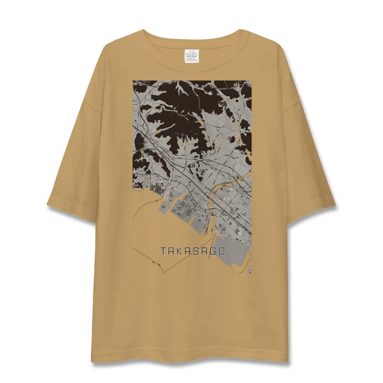 【高砂(兵庫県)】地図柄ビッグシルエットTシャツ