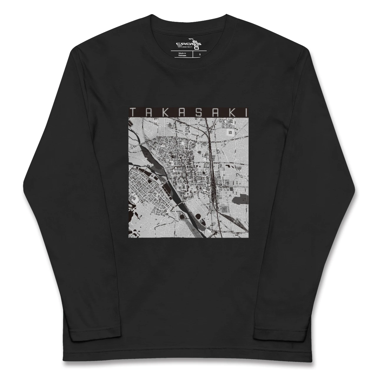【高崎(群馬県)】地図柄ロングスリーブTシャツ