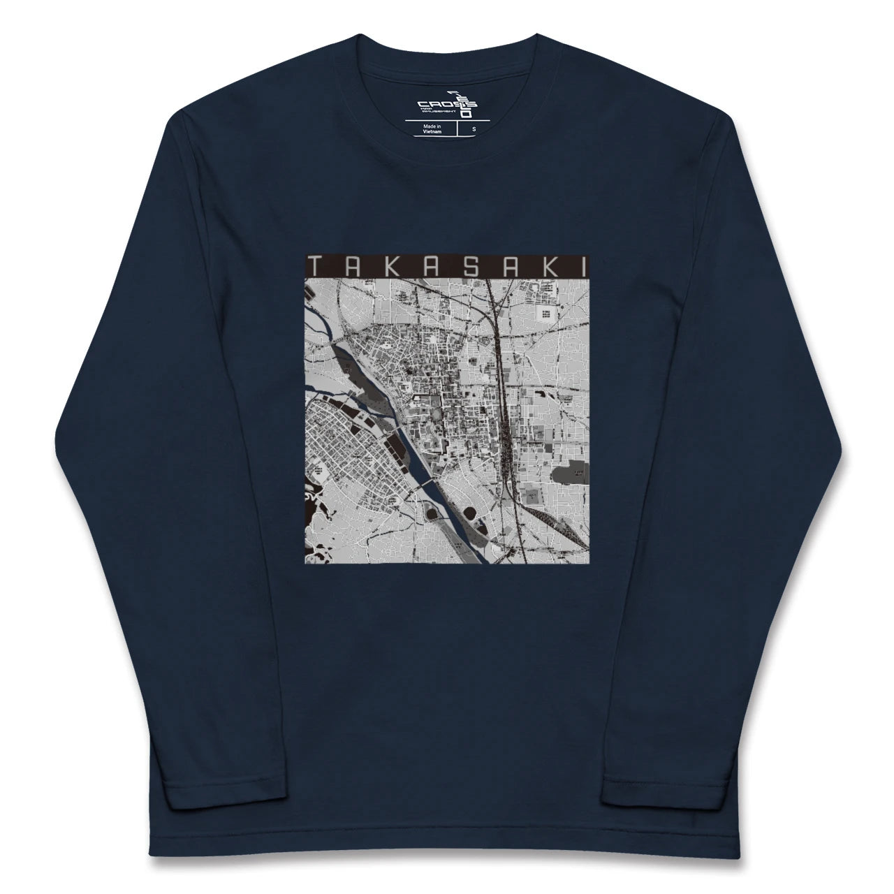 【高崎(群馬県)】地図柄ロングスリーブTシャツ