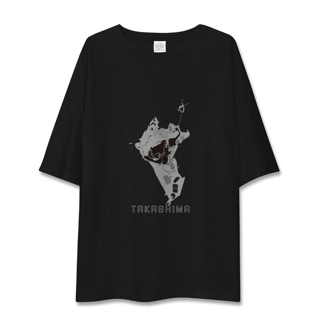 【高島(長崎県)】地図柄ビッグシルエットTシャツ