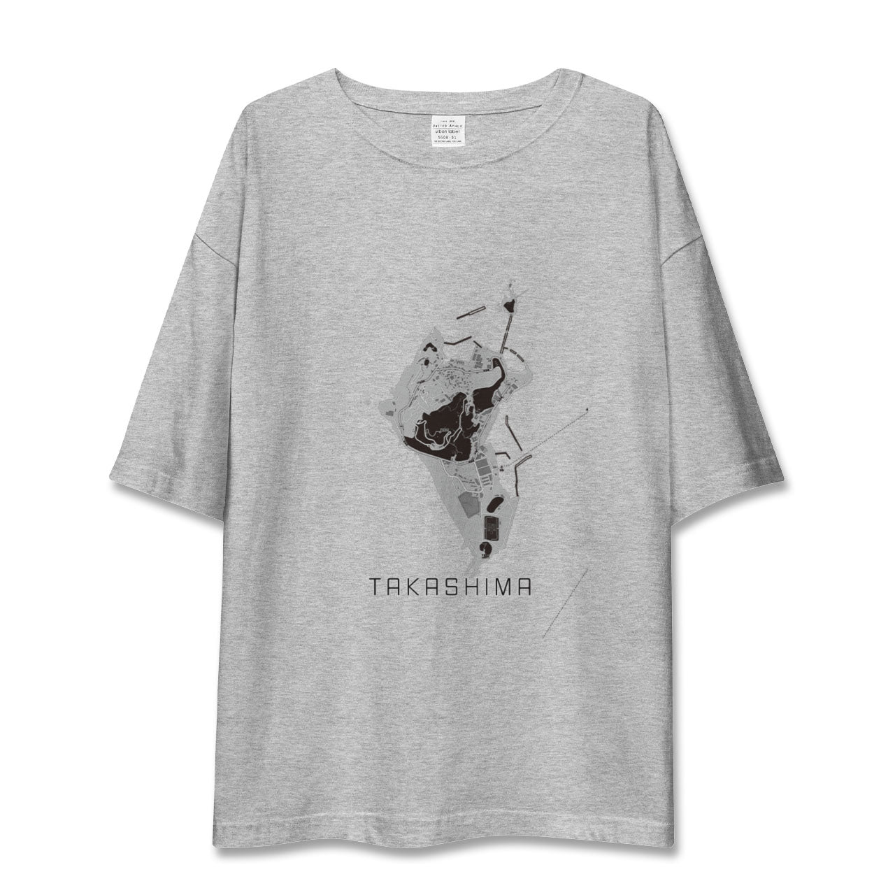 【高島(長崎県)】地図柄ビッグシルエットTシャツ