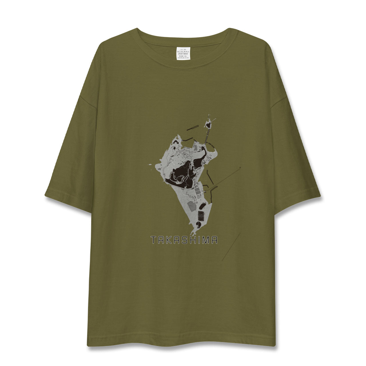 【高島(長崎県)】地図柄ビッグシルエットTシャツ
