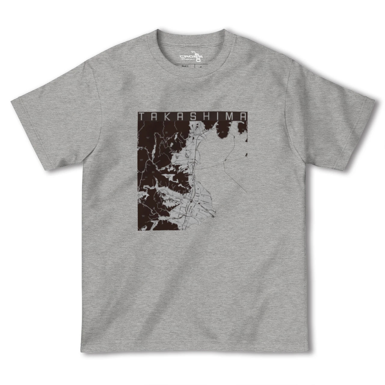 【高島(滋賀県)】地図柄ヘビーウェイトTシャツ