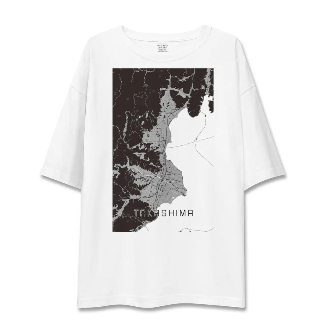 【高島(滋賀県)】地図柄ビッグシルエットTシャツ
