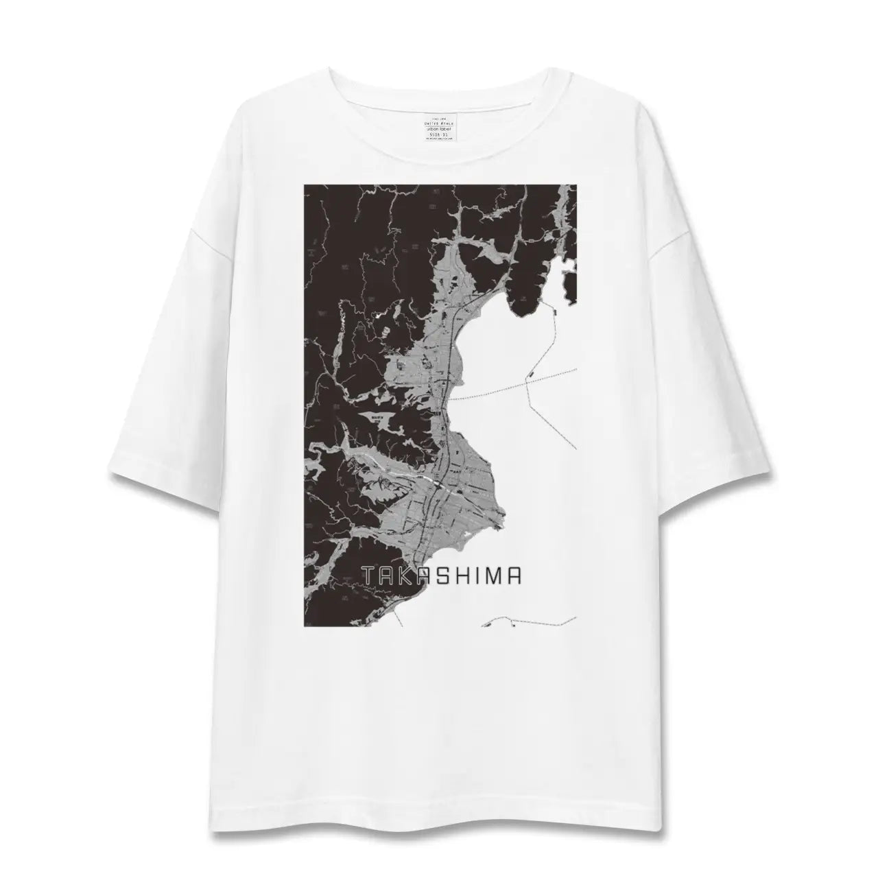 【高島(滋賀県)】地図柄ビッグシルエットTシャツ